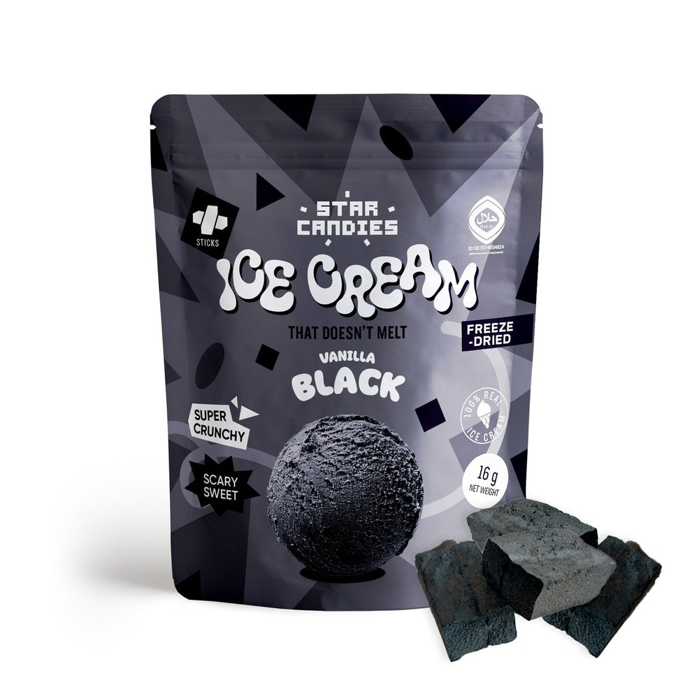 Star Candies Freeze-Dried Ice Cream Black Vanilla Small